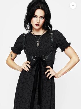 Disturbia Celia Ribbon Wrap Harness 🖤 Gothic Adjustable Waist Harness